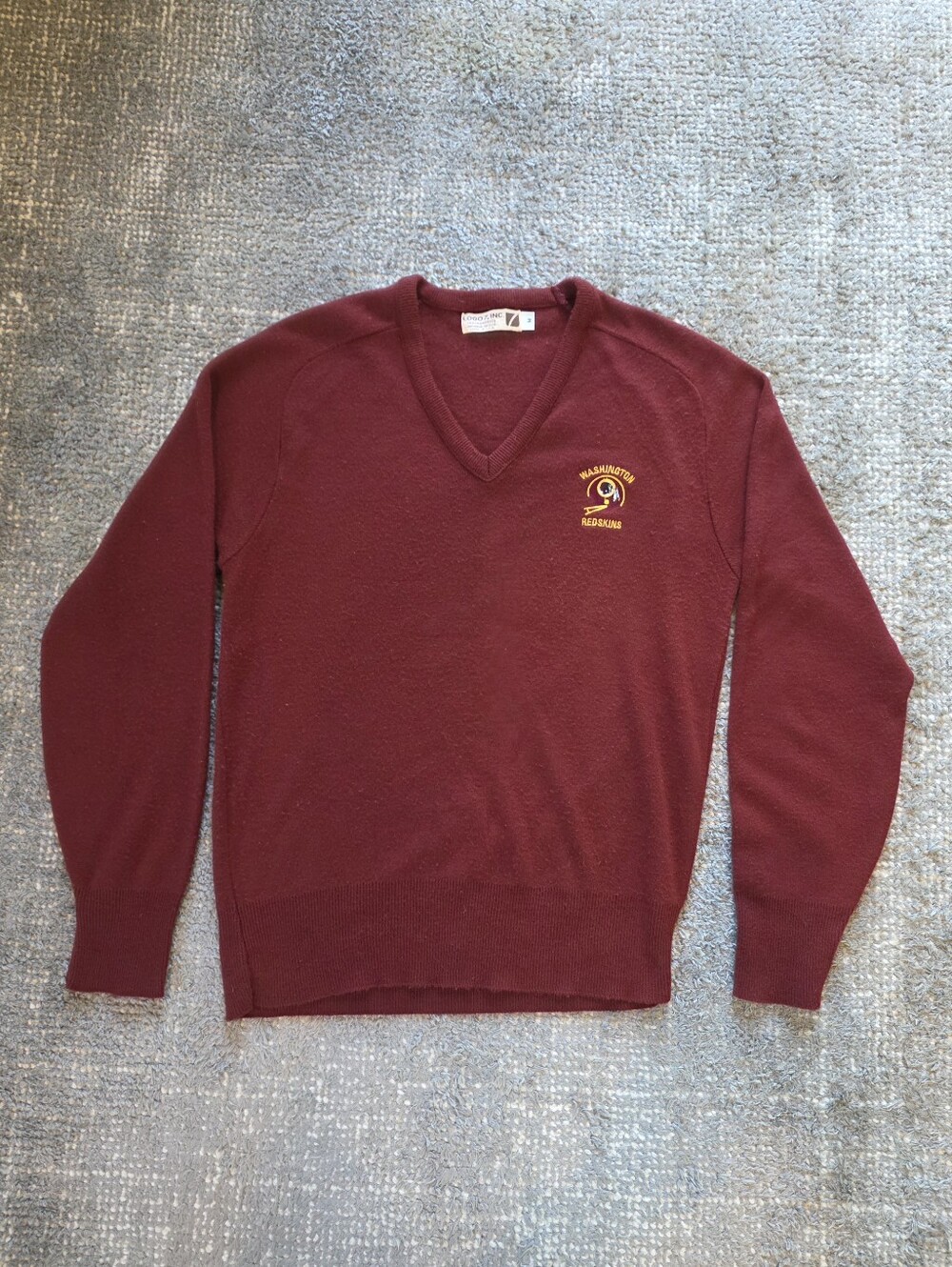 Vintage Washington Redskins Logo 7 Acrylic V-Neck Sweater Men’s M  Made in USA